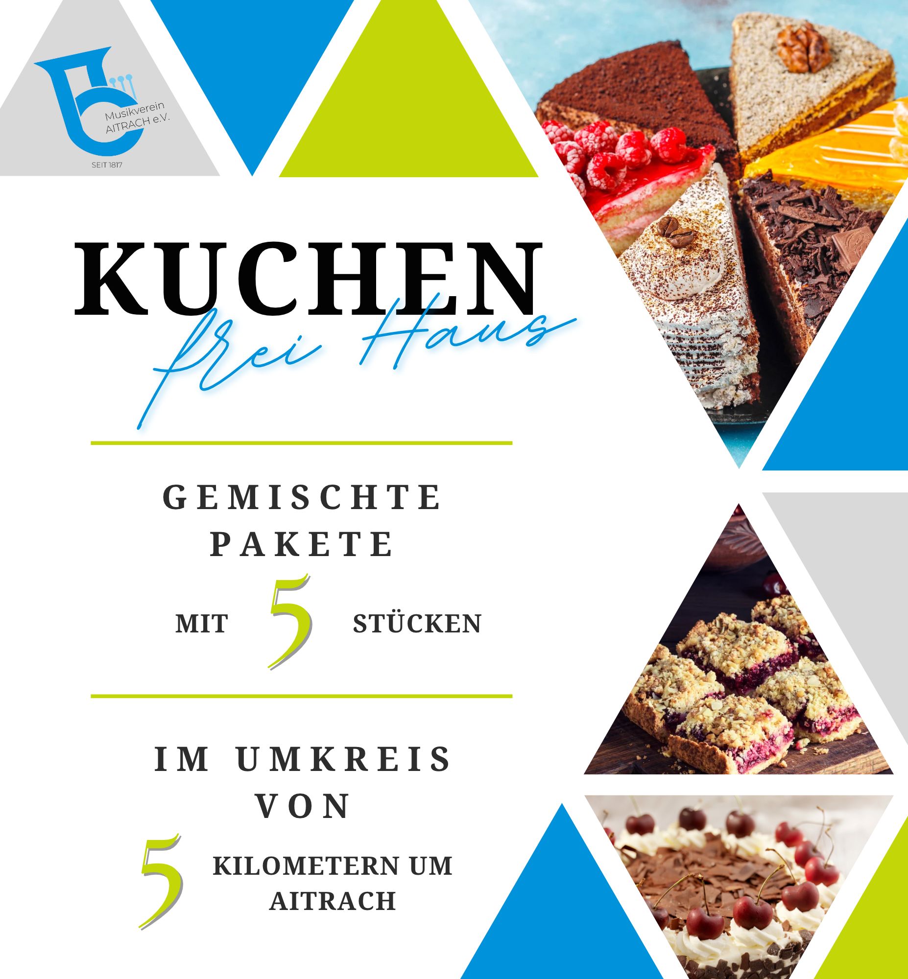 Kuchenangebot des Musikvereins Aitrach